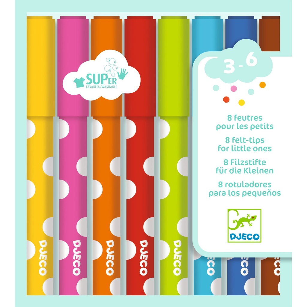 8 Felt-Tips For Little Ones Design By By Djeco