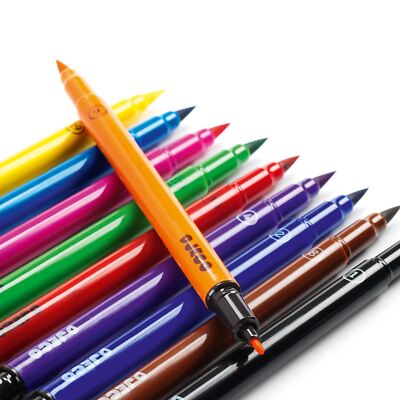 10 Felt Brushes - Classic * Design By By Djeco