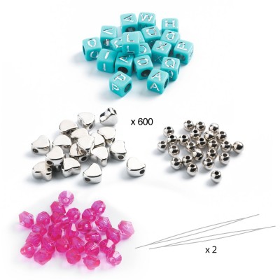 Alphabet Beads, Silver Djeco