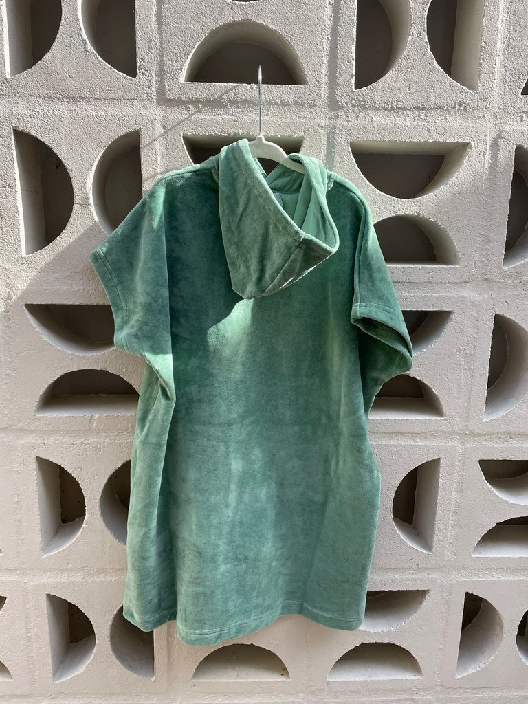 Poncho Beige/Verde 0-1Y Peekaboo