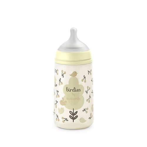 Biberón 270Ml Fisio. 3-6M Flujo M - Birdies Crema Suavinex