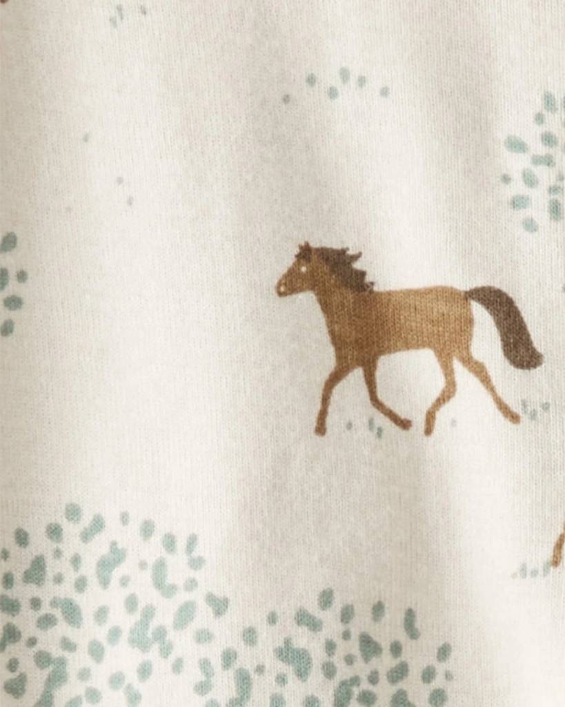 Pijama 1Pc C/Pie Caballos Alg Org Little Planet9M Carters