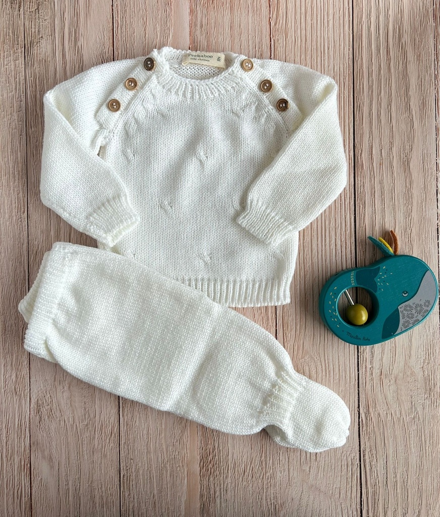 Set Nube tejido - blanco 0-3m Peekaboo