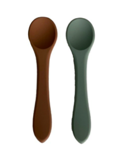 Cucharas x 2 silicona arcilla y verde Storki