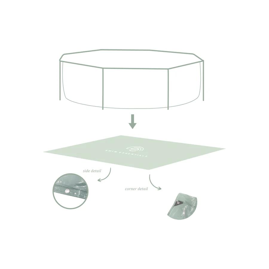 Old Green Matt 305x76 cm para piscina Swim Essentials