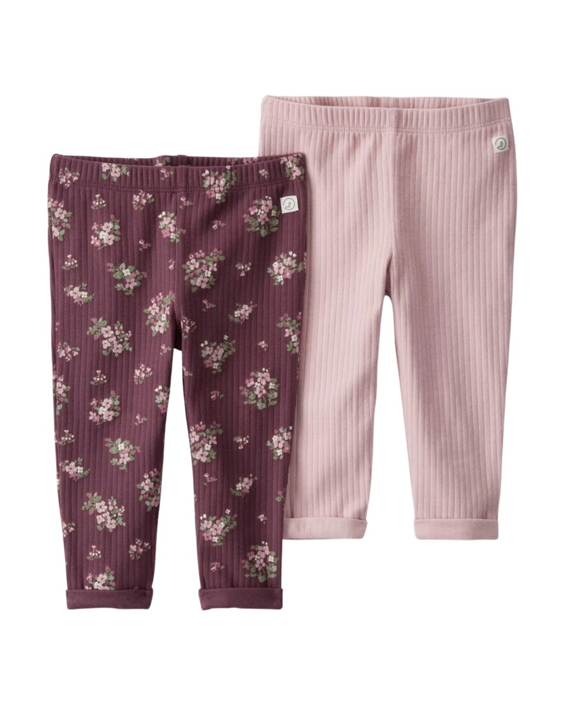 Pack 2 Pant Acanalados Alg Org Little Planet6M Carters