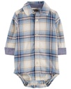 Body Camisa A Cuadros Algodón 12M Oshkosh