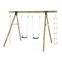 Gibbon® Wooden Swing Set Plum