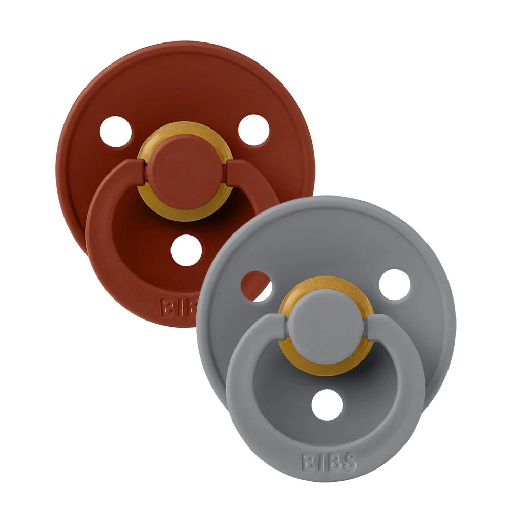 Colour 2 Pack Latex Size 1 Rust/Smoke Bibs