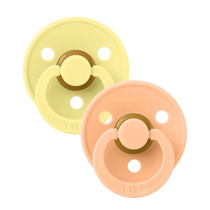 Colour 2 Pack Latex Size 1 Sunshine/Peach S Bibs