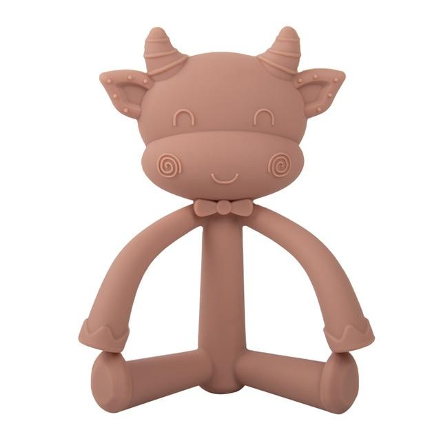 Mordillo silicona vaca muted (rosado) Storki