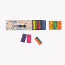 Box of 6 multi-coloured wax blocks Moulin Roty