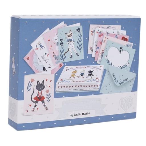[DD03607] Lucille Writing Set Lovely Paper By Djeco