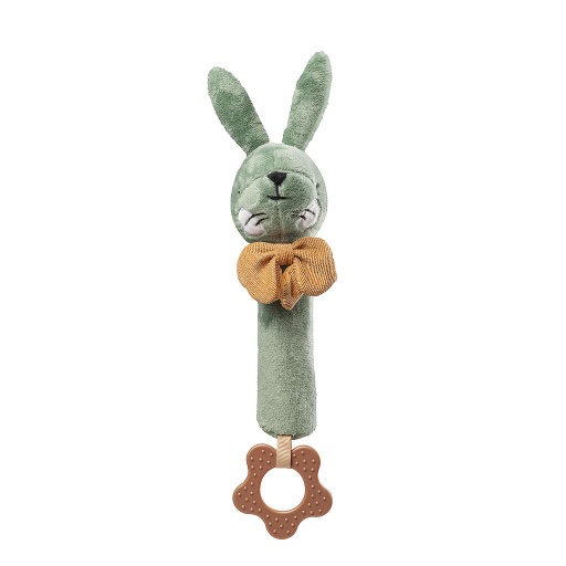 [704715589804] Mordillo sonajero conejo verde Storki