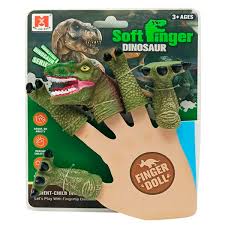 [8410782196686] Titeres de dedo Dinos verde Apli