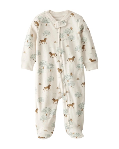 [195862611683] Pijama 1Pc C/Pie Caballos Alg Org Little Planet9M Carters