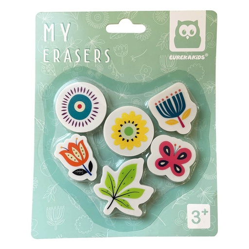 [8435404822842] Set 6 Gomas de Borrar - Flor Eureka