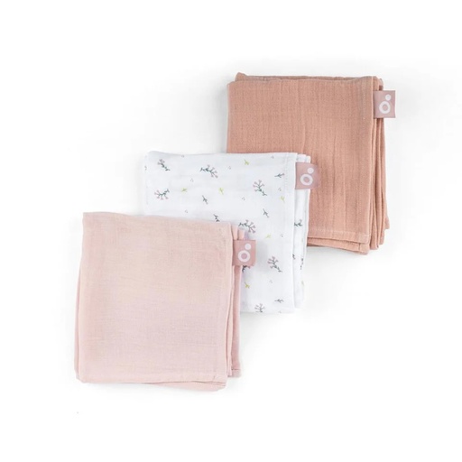 [5400653010787] Pack x 3 Sabanitas Muselinas Lovely Flower Pink Doomoo