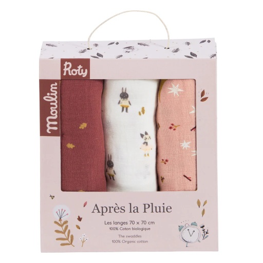 [715275] Set De 3 Muselinas Alp Moulin Roty