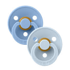 [120214] Colour 2 Pack Latex Size 2 Sky Blue/Baby Bl Bibs