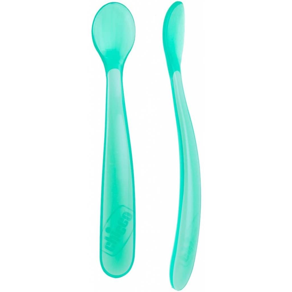 Cuchara X2 Suave Celeste Silicona Chicco