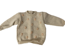 Set batita y pelele tejido Beige Margaritas rosa 6-9 Peekabo