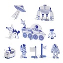 Color Assemble Play Space Rocket Djeco