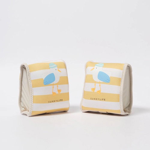Kids Floaties Sid The Seagull Mustard Stripe Sunnylife