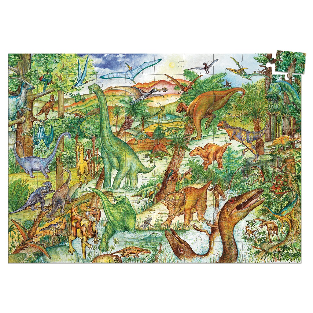 Dinosaurs + Booklet - 100 Pcs Djeco