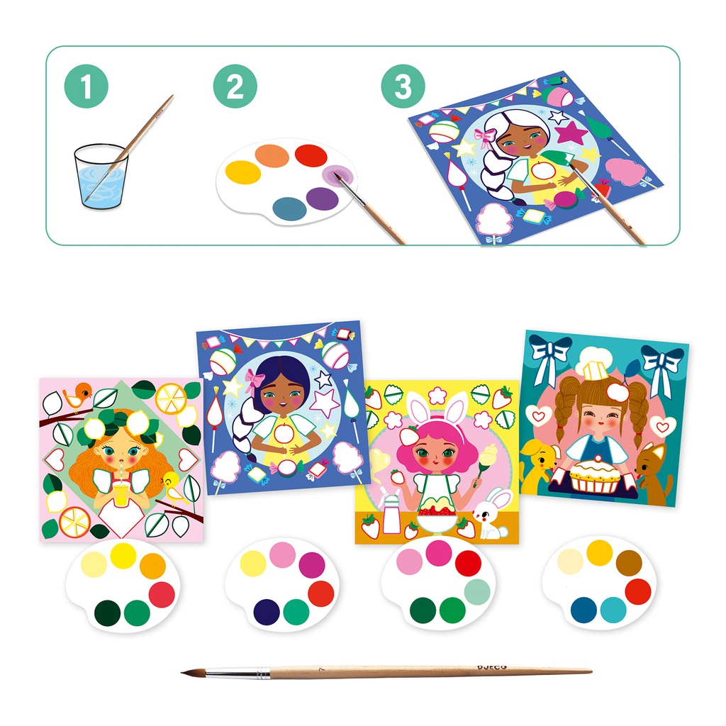 Cards to paint Design by Djeco