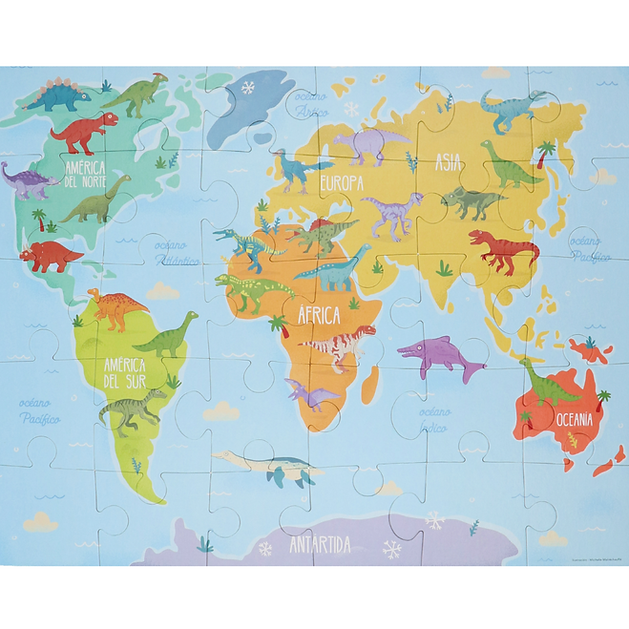 Puzzle Dinosaurios del Mundo 30 pcs Pika