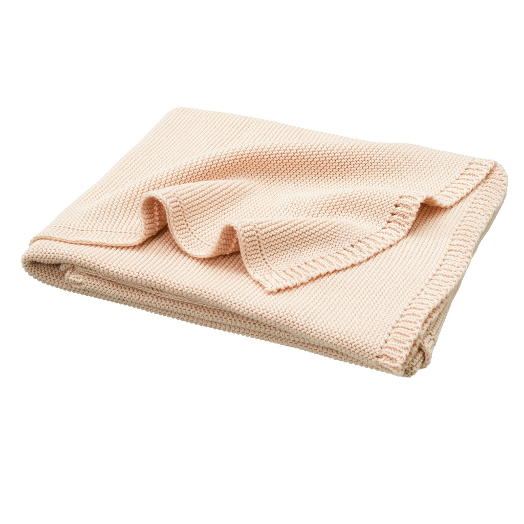 Knitted blanket 80 x 100 cm uni Dusty pink Fresk