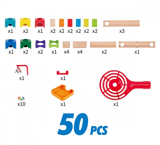 Carrera de bolitas Crazy 50pz Hape