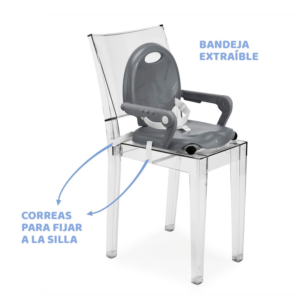 Pocket Asiento Elevador Dark Grey Chicco