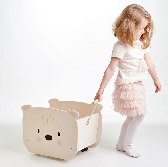 Pull along bear cart TENDER LEAF