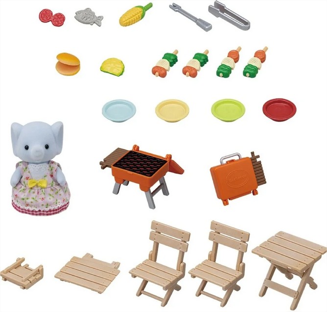 BBQ Picnic set Elephant girl Sylvanian Families