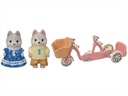 Tandem Cycling husky sister &amp; brother Sylvanian Families