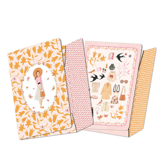 Tinou elastic band folders - FSC MIX Lovely Paper