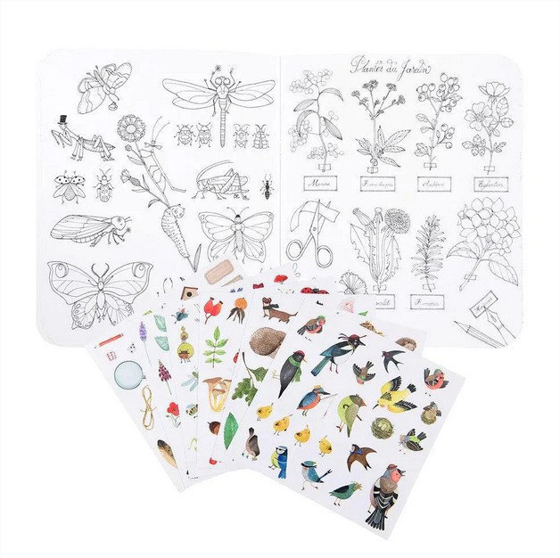 Botanist Sticker Book Le Jardin Du Moulin - 20 Pages Moulin