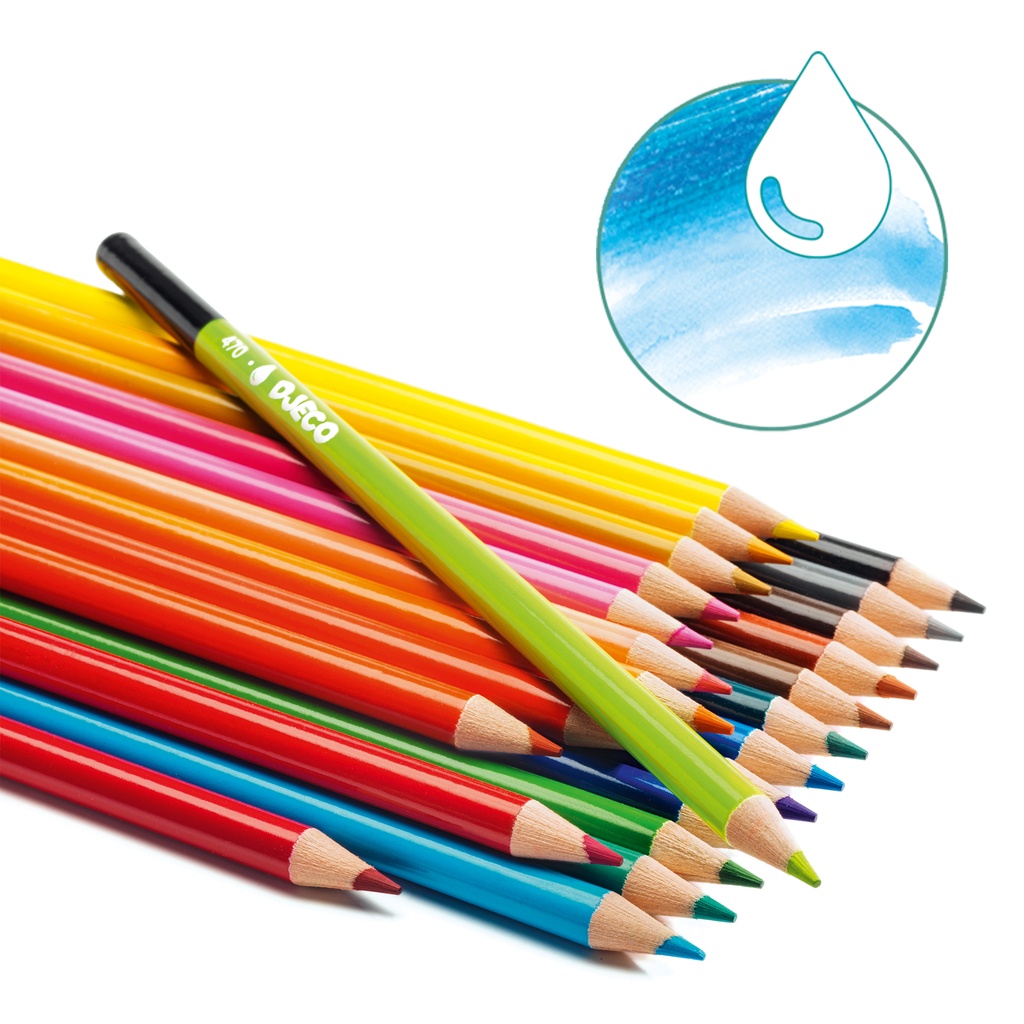 24 Watercolour Pencils  Design By By Djeco