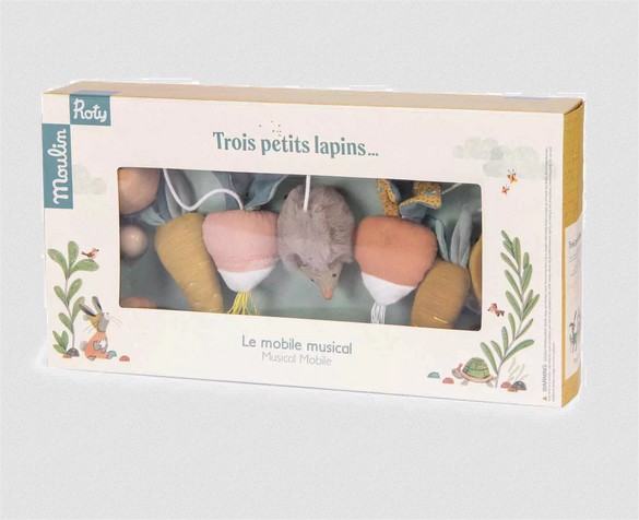 Musical Mobile Trois Petits Lapins Moulin Roty