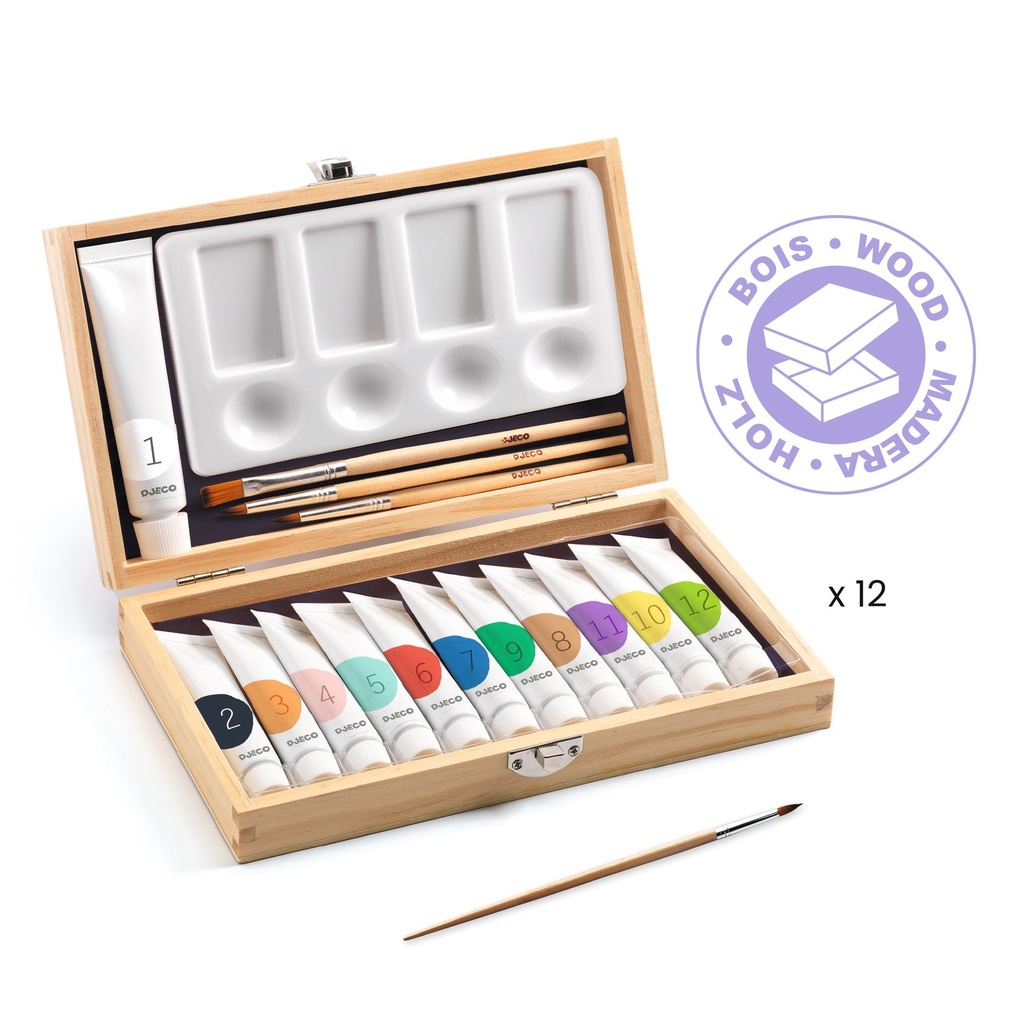 12 Gouaches - Artist’S Box Djeco