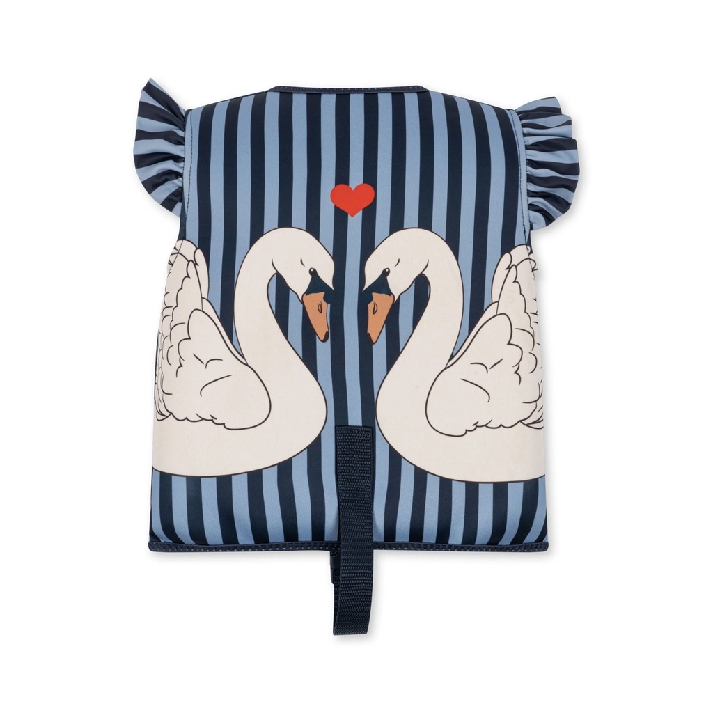 Neoprene Float Vest Frill Swan Stripe 3-6Y Konges Sløjd