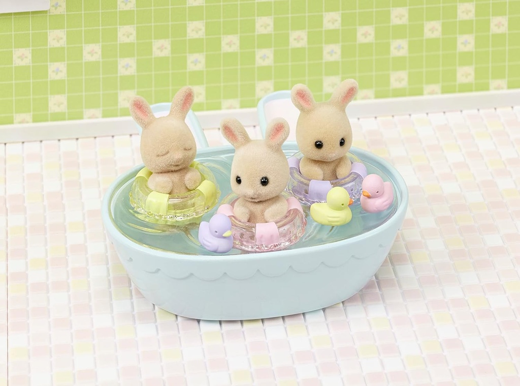 La hora del baño de los trillizos Sylvanian Families