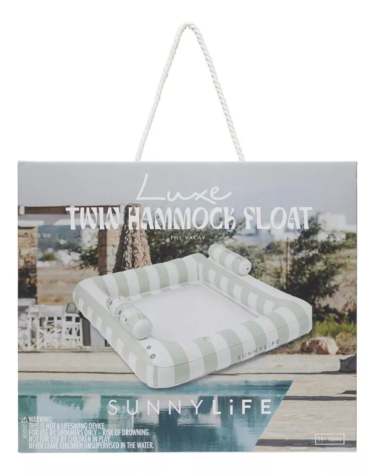 Colchoneta inflable piscina 2 personas Vacay Stone Sunnylife