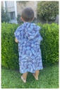 Poncho Blue Leaves - L Martin Pescador