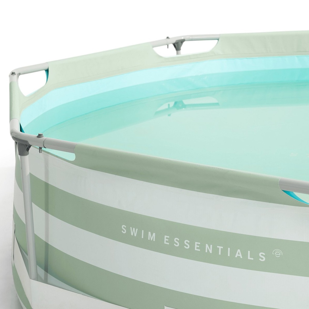 Piscina Luxe Old Green Striped SE Frame Pool - 305x76 cm