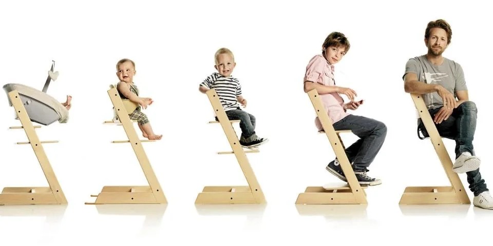 Silla Tripp trapp - Verde glaciar Stokke
