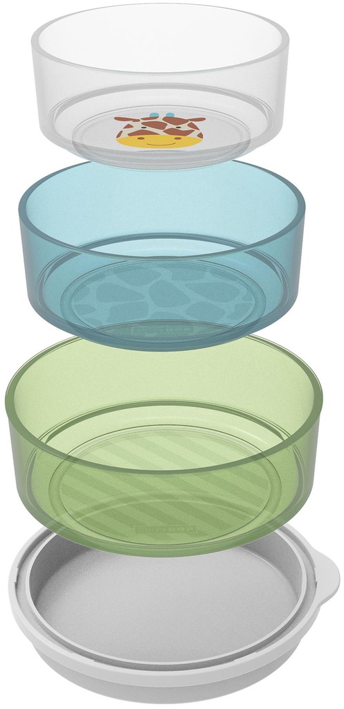 Bowls de aprendizaje con antideslizante jirafa Skip Hop