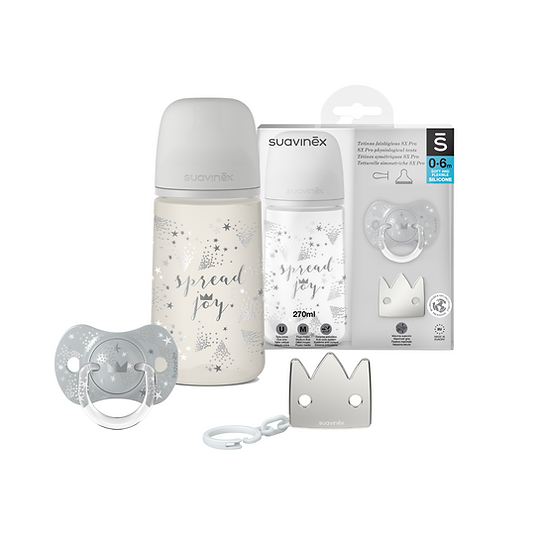 Set Spread Joy 0-6M Gris Silicona Suavinex